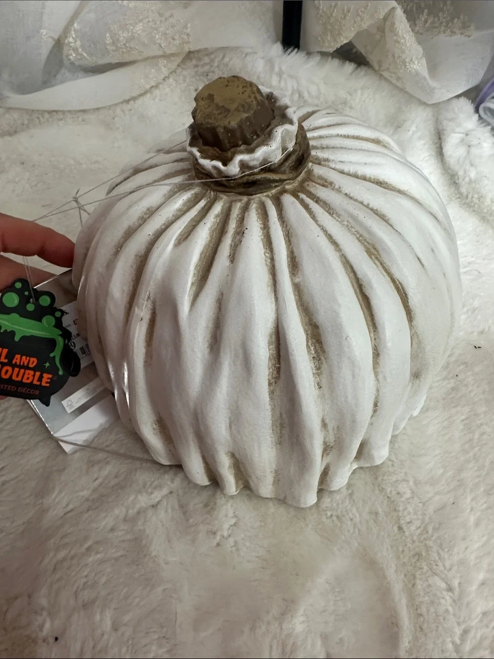 Toil and  trouble, ghost pumpkin LED lighting decor